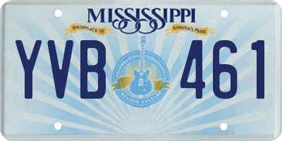MS license plate YVB461