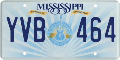 MS license plate YVB464