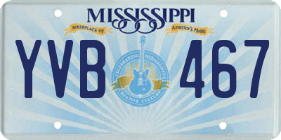 MS license plate YVB467