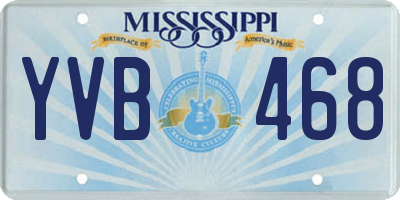 MS license plate YVB468