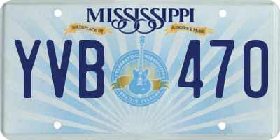 MS license plate YVB470