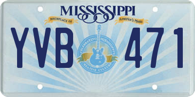 MS license plate YVB471