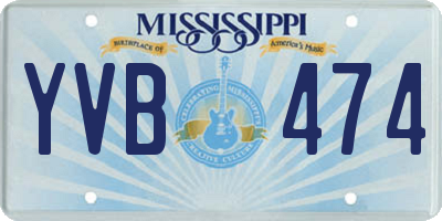 MS license plate YVB474