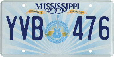 MS license plate YVB476