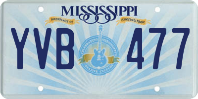 MS license plate YVB477