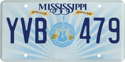 MS license plate YVB479