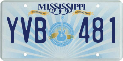 MS license plate YVB481