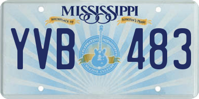 MS license plate YVB483