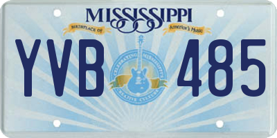 MS license plate YVB485