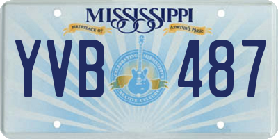 MS license plate YVB487