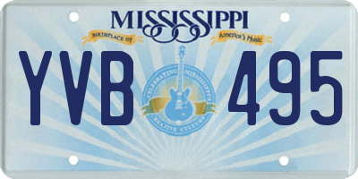 MS license plate YVB495