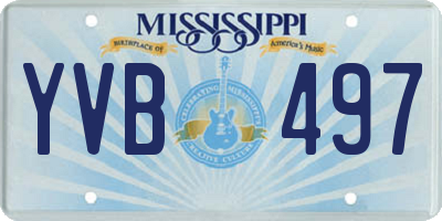 MS license plate YVB497