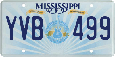 MS license plate YVB499