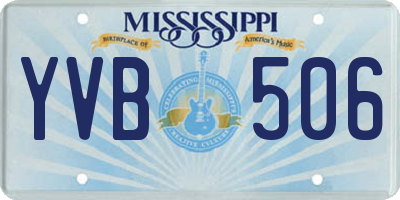 MS license plate YVB506