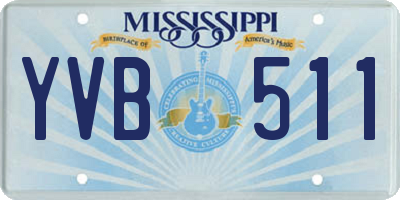 MS license plate YVB511
