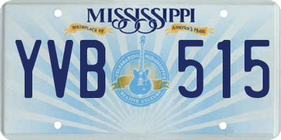 MS license plate YVB515