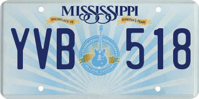 MS license plate YVB518
