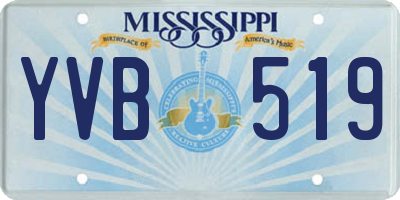 MS license plate YVB519