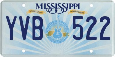 MS license plate YVB522