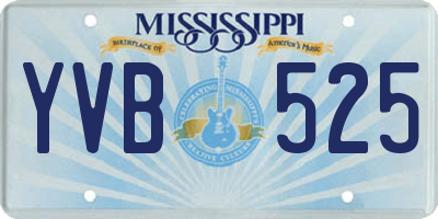 MS license plate YVB525