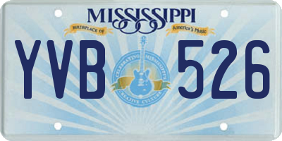 MS license plate YVB526