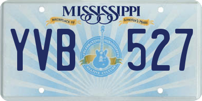MS license plate YVB527