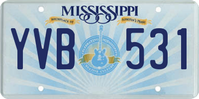MS license plate YVB531
