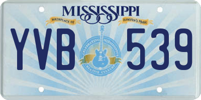 MS license plate YVB539