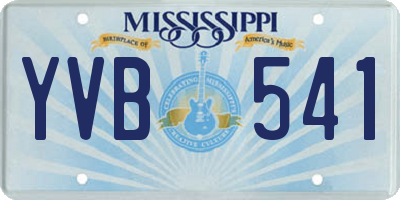 MS license plate YVB541