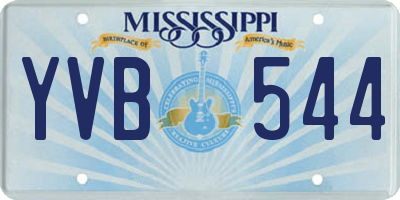 MS license plate YVB544