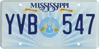 MS license plate YVB547