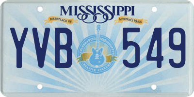 MS license plate YVB549