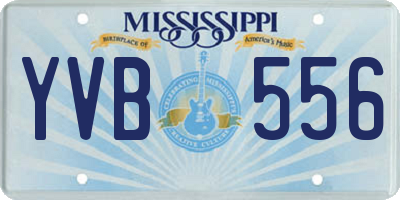 MS license plate YVB556