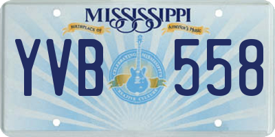 MS license plate YVB558