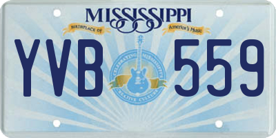 MS license plate YVB559