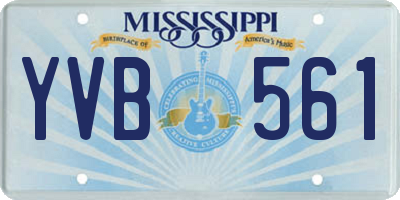 MS license plate YVB561