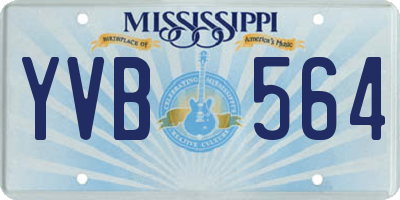 MS license plate YVB564