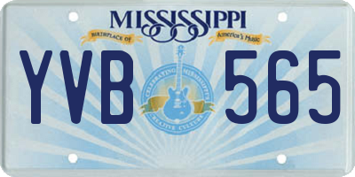 MS license plate YVB565