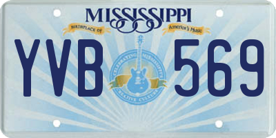 MS license plate YVB569