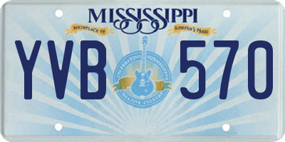 MS license plate YVB570