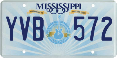 MS license plate YVB572