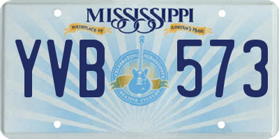 MS license plate YVB573