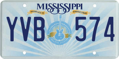MS license plate YVB574