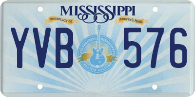 MS license plate YVB576