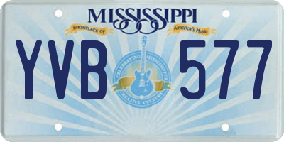 MS license plate YVB577
