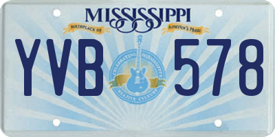 MS license plate YVB578