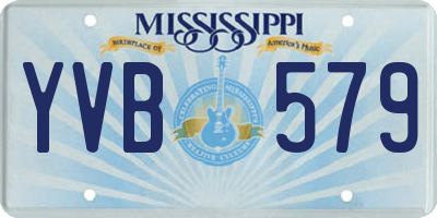 MS license plate YVB579