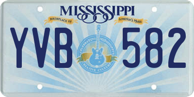 MS license plate YVB582