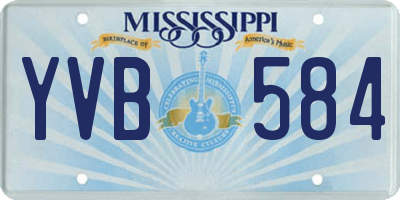 MS license plate YVB584