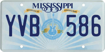 MS license plate YVB586